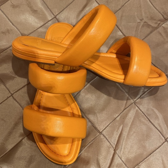 Alexandre Birman fashionably flops, beautiful orange leather, made in Brazil, 39 - Picture 3 of 14